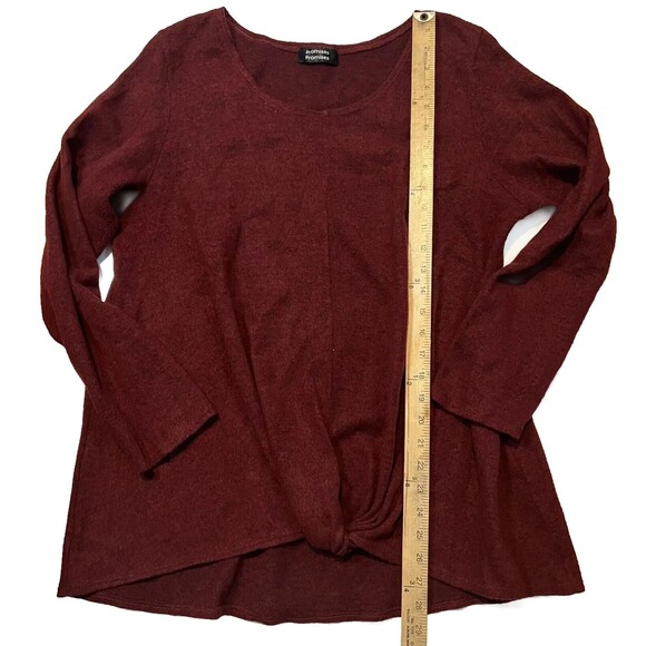 Promises Women’s Sweater Size XL Burgundy High Low Warm Cozy - Picture 2 of 5